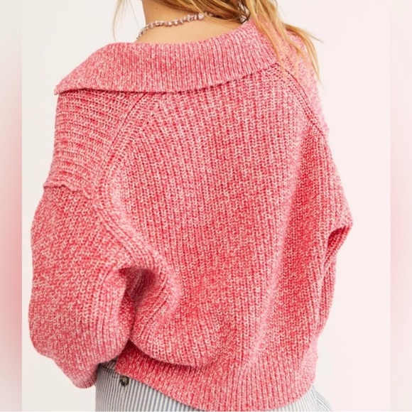 FP Movement by Free People V-Neck Sweater in Pink. large - Picture 4 of 14